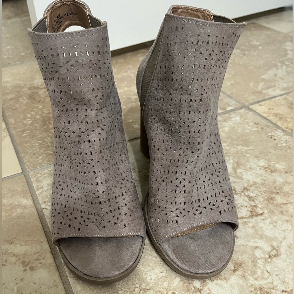 Heeled Open Toe Booties